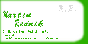 martin rednik business card